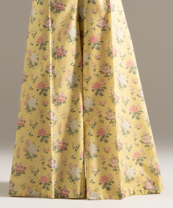 Printed Cambric Flared Pants