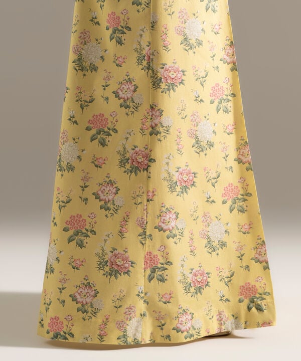 Printed Cambric Flared Pants