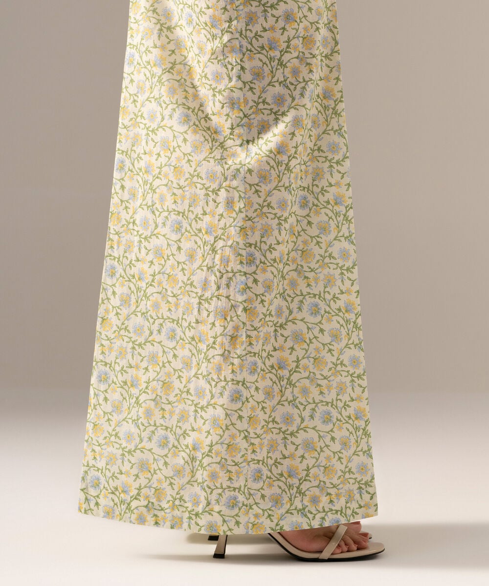 Printed Crosshatch Flared Pants PRW26CWMV92T
