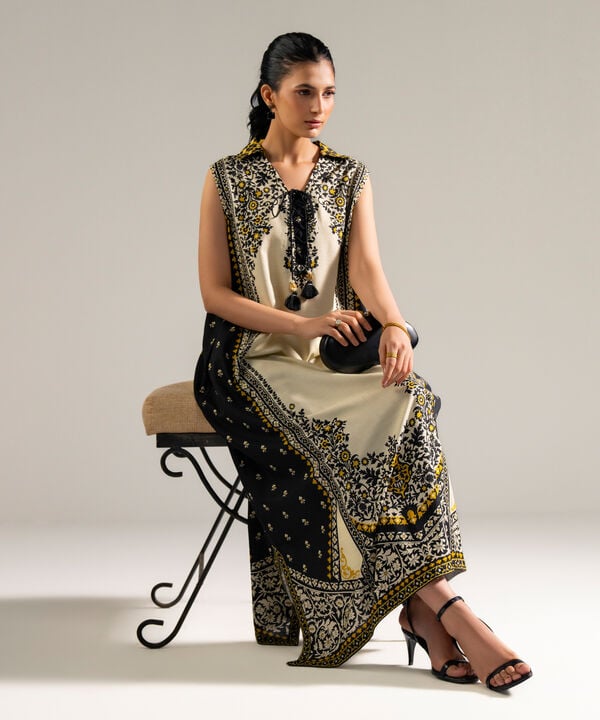 2 Piece - Printed Cotton Viscose Suit