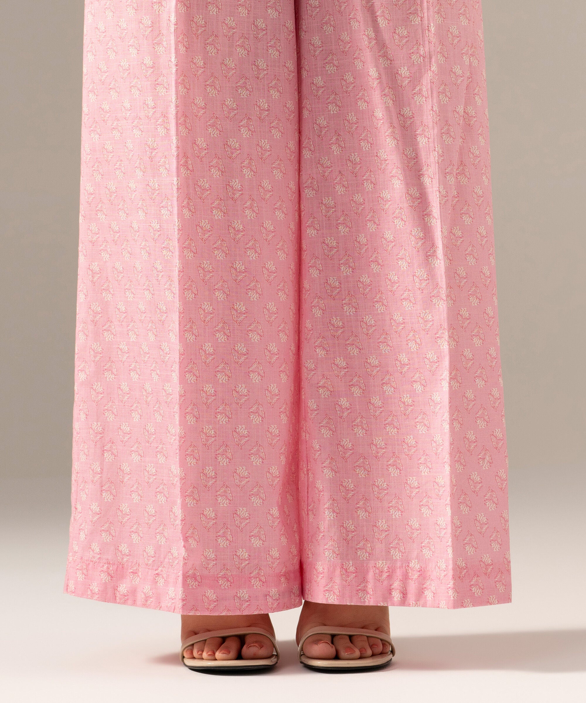 Printed Crosshatch Flared Pants PRW26CWMV94T