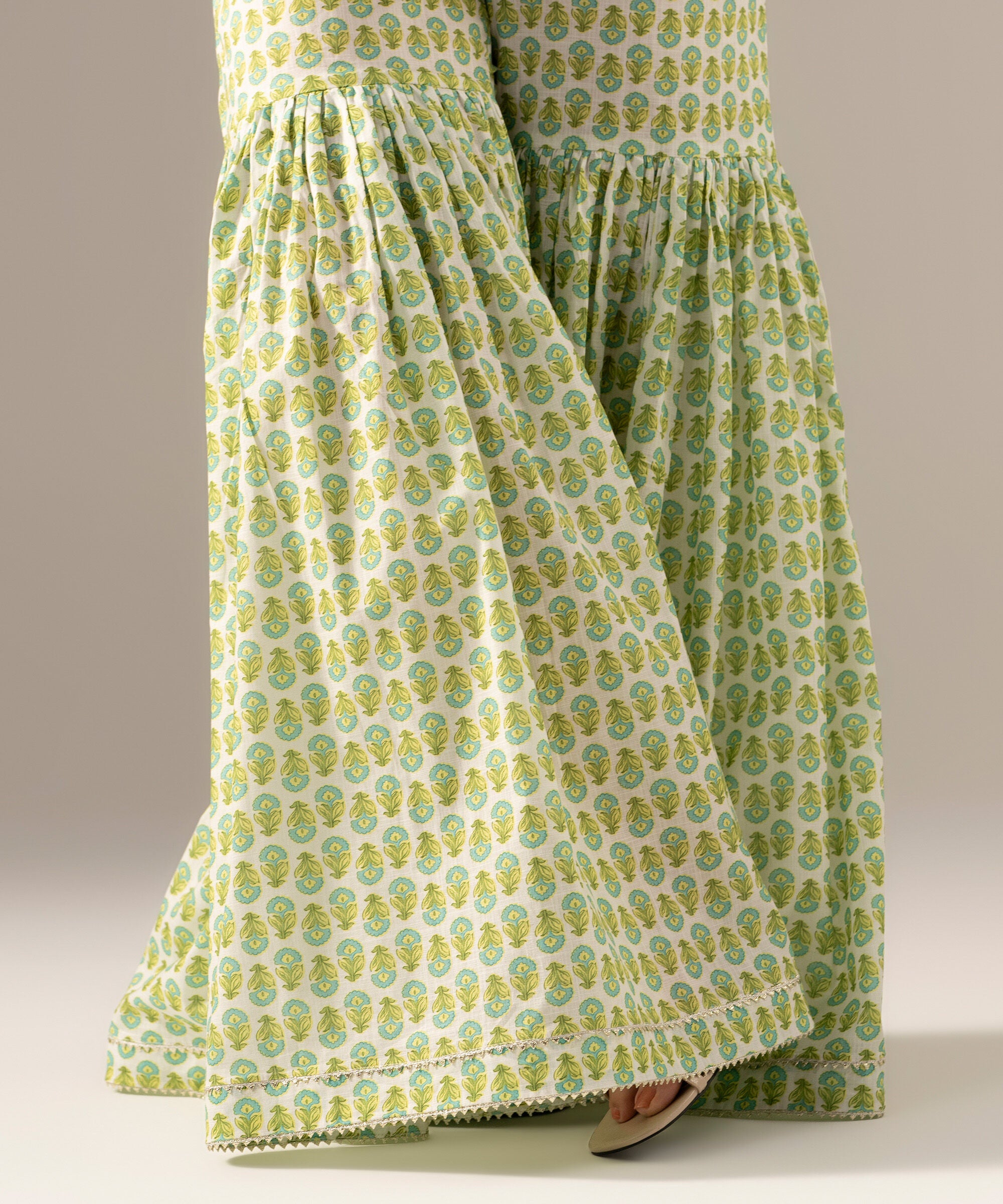 Printed Crosshatch Gharara PRW26CWMV96T