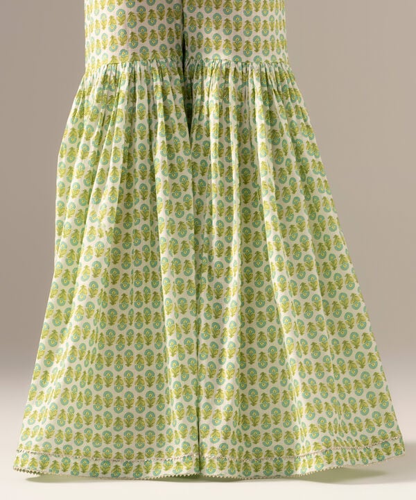 Printed Crosshatch Gharara