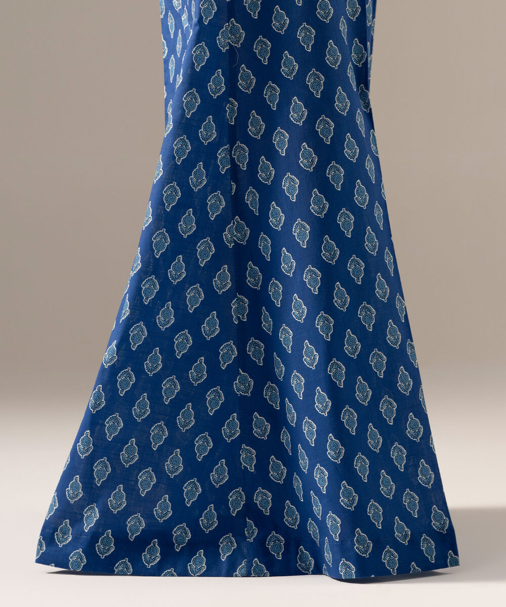 Printed Crosshatch Flared Pants PRW26CWMV97T