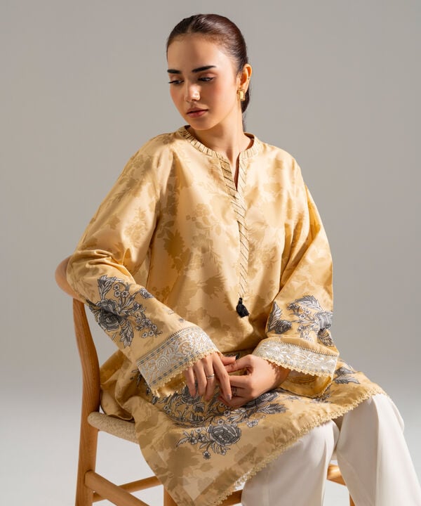 Embroidered Zari Lawn Shirt