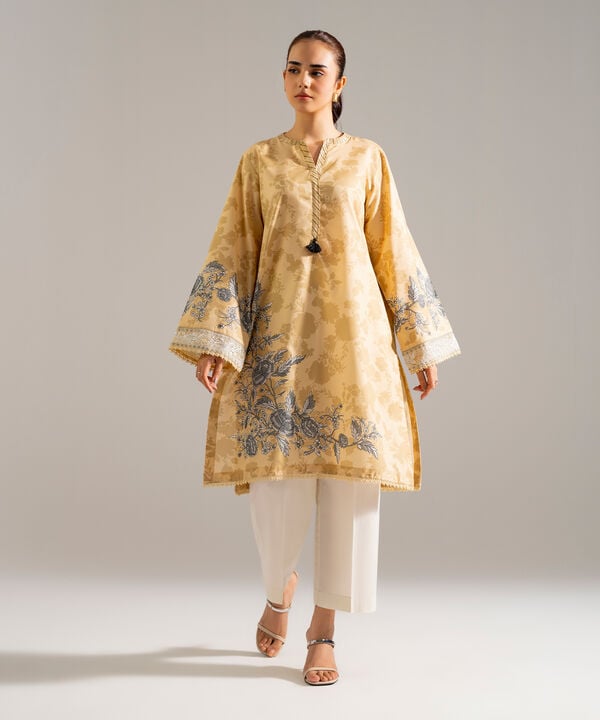 Embroidered Zari Lawn Shirt