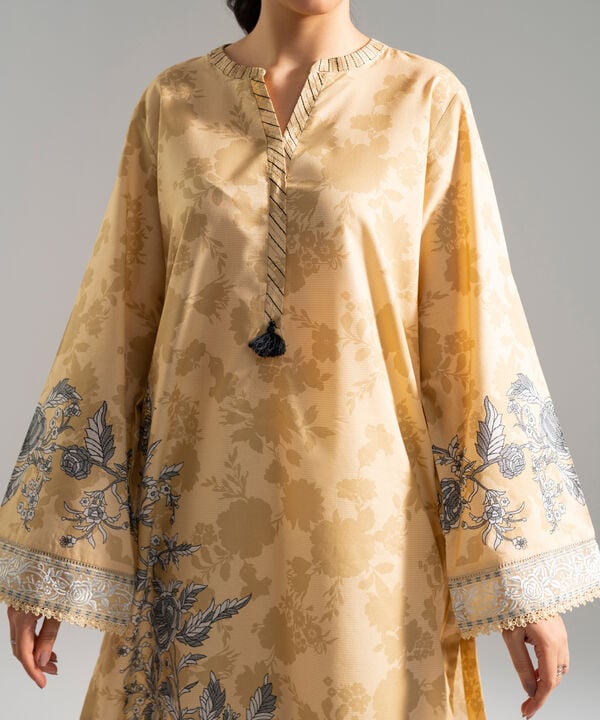 Embroidered Zari Lawn Shirt
