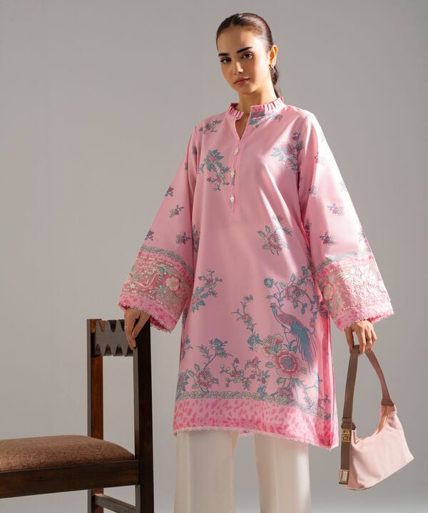 Embroidered Zari Lawn Shirt