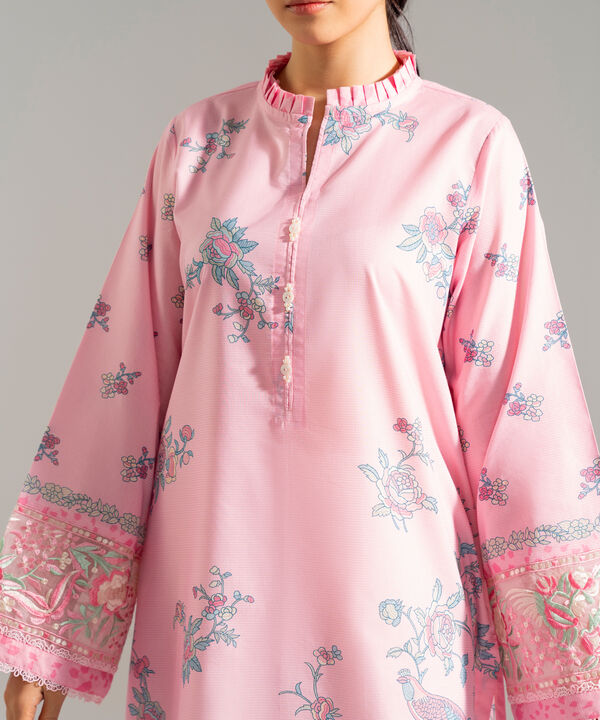 Embroidered Zari Lawn Shirt