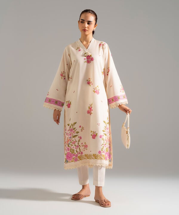 Embroidered Zari Lawn Shirt