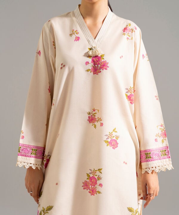 Embroidered Zari Lawn Shirt