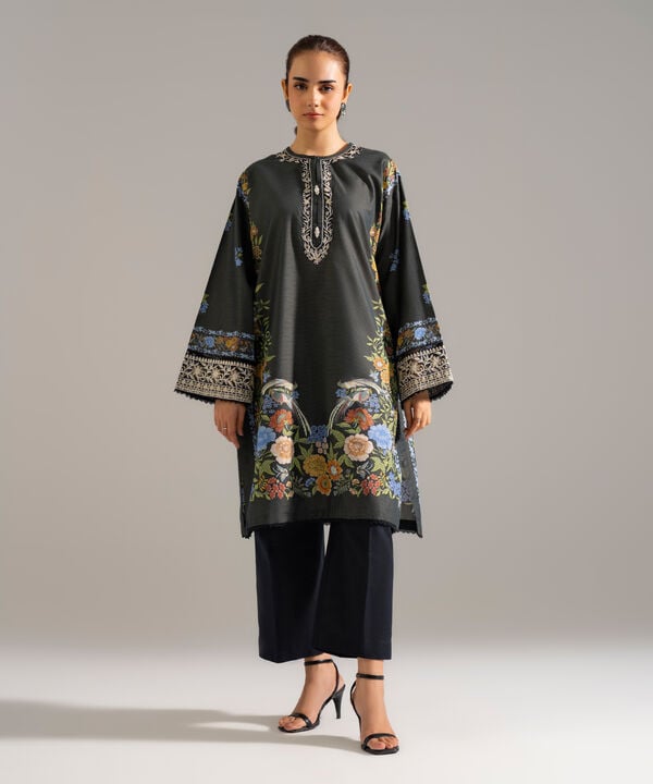 Embroidered Zari Lawn Shirt