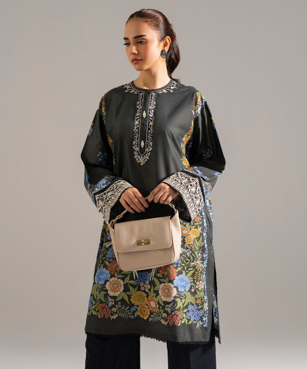 Embroidered Zari Lawn Shirt