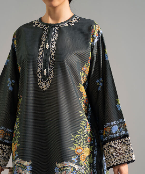 Embroidered Zari Lawn Shirt