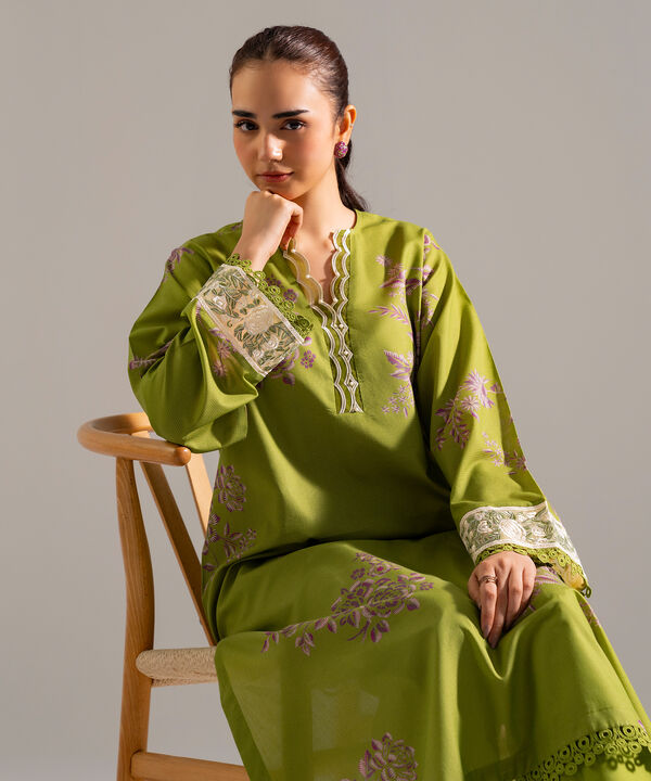 Embroidered Zari Lawn Shirt