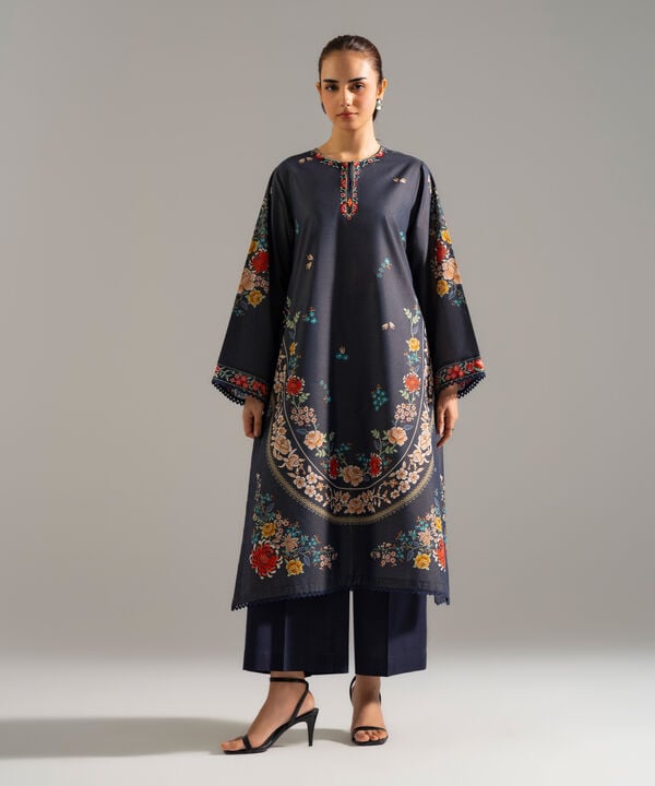 Embroidered Zari Lawn Shirt