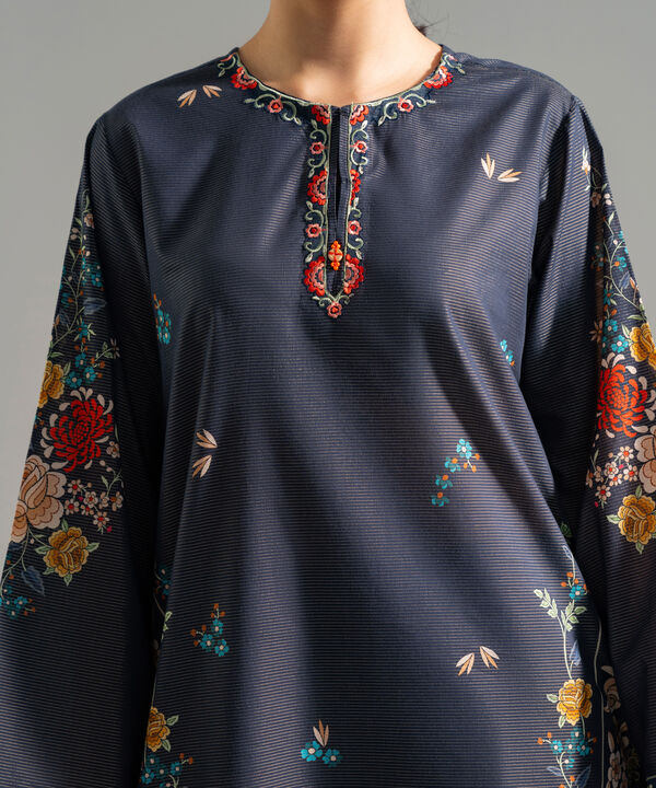 Embroidered Zari Lawn Shirt