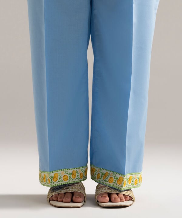 Solid Cambric Straight Pants