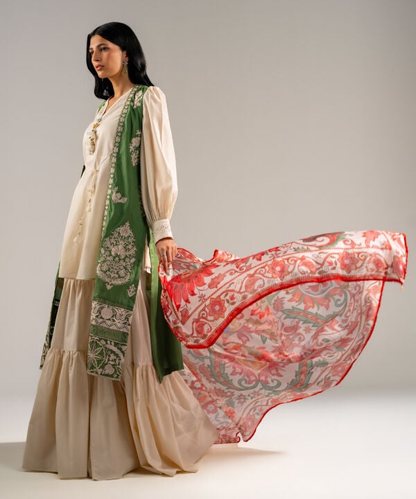 3 Piece - Embroidered Jacquard Suit