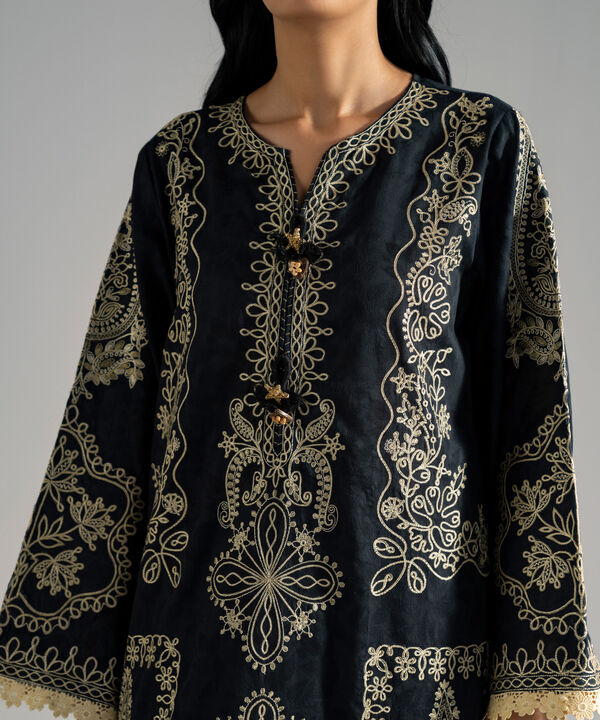 3 Piece - Embroidered Jacquard Suit