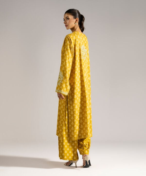 2 Piece - Embroidered Arabic Dobby Suit