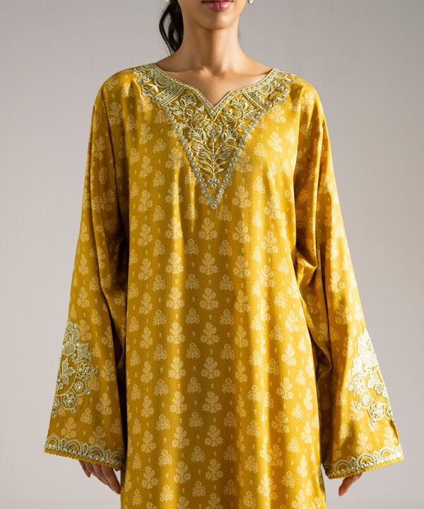 2 Piece - Embroidered Arabic Dobby Suit