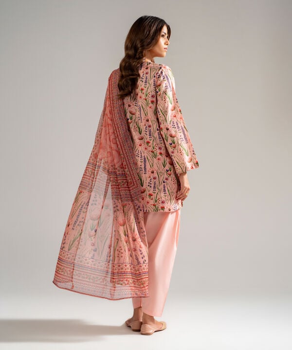 3 Piece - Embroidered Dobby Suit