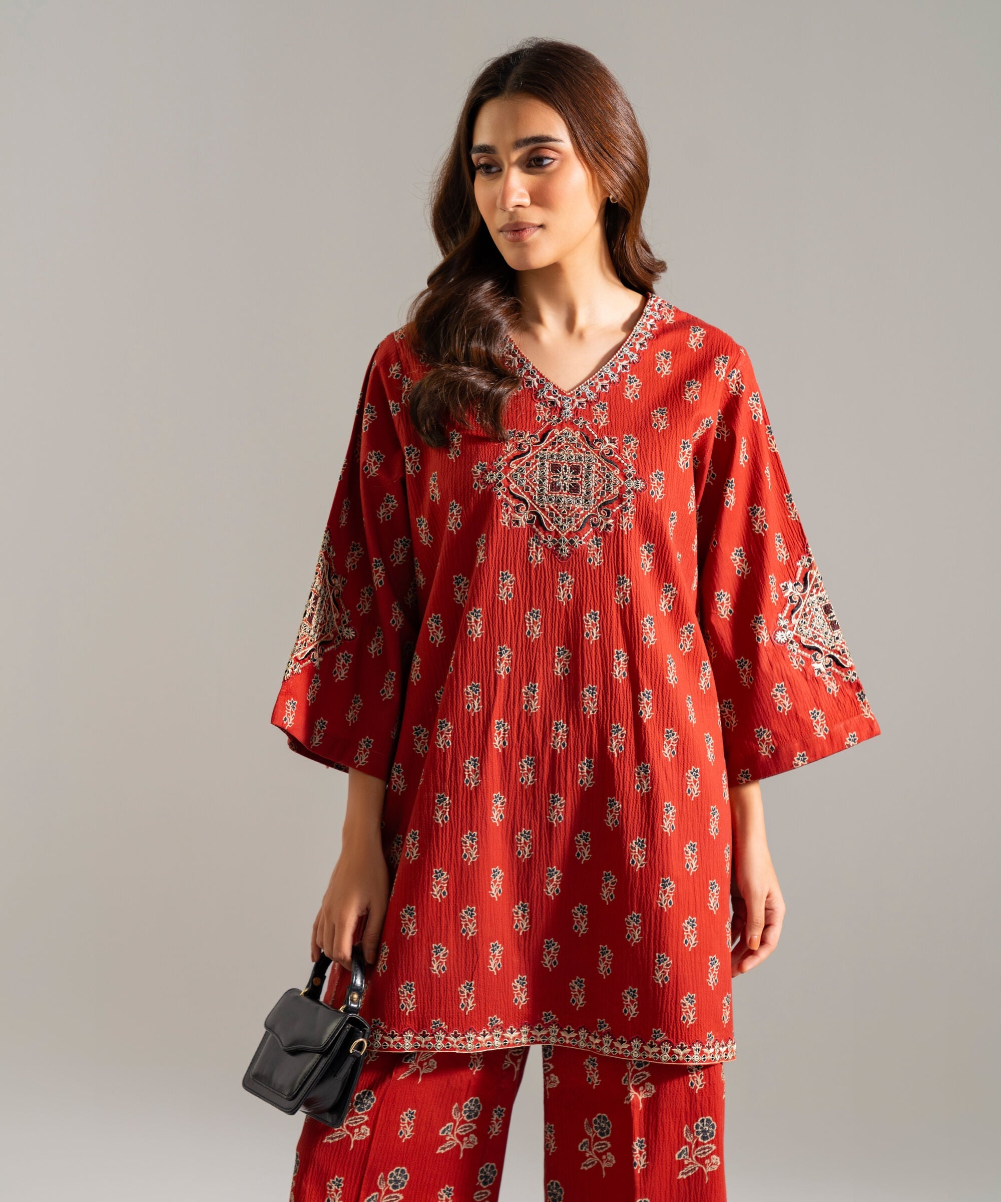 2 Piece - Embroidered Seersucker Suit PRW26SCWMV91