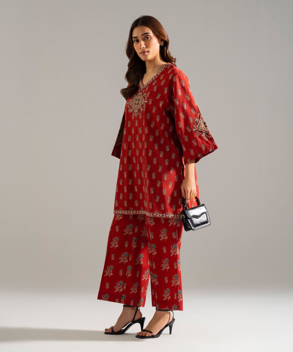 2 Piece - Embroidered Seersucker Suit PRW26SCWMV91