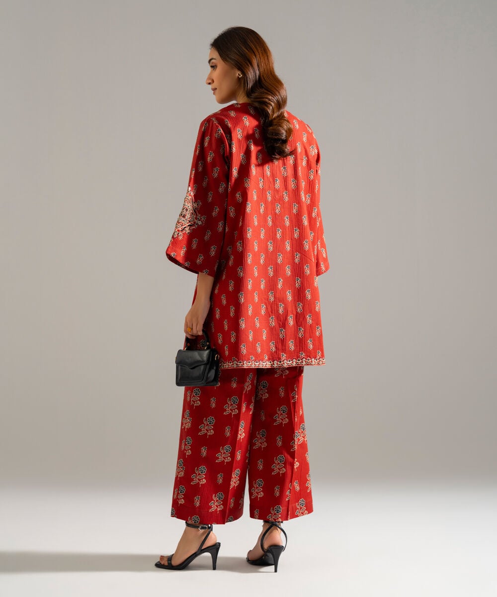 2 Piece - Embroidered Seersucker Suit PRW26SCWMV91