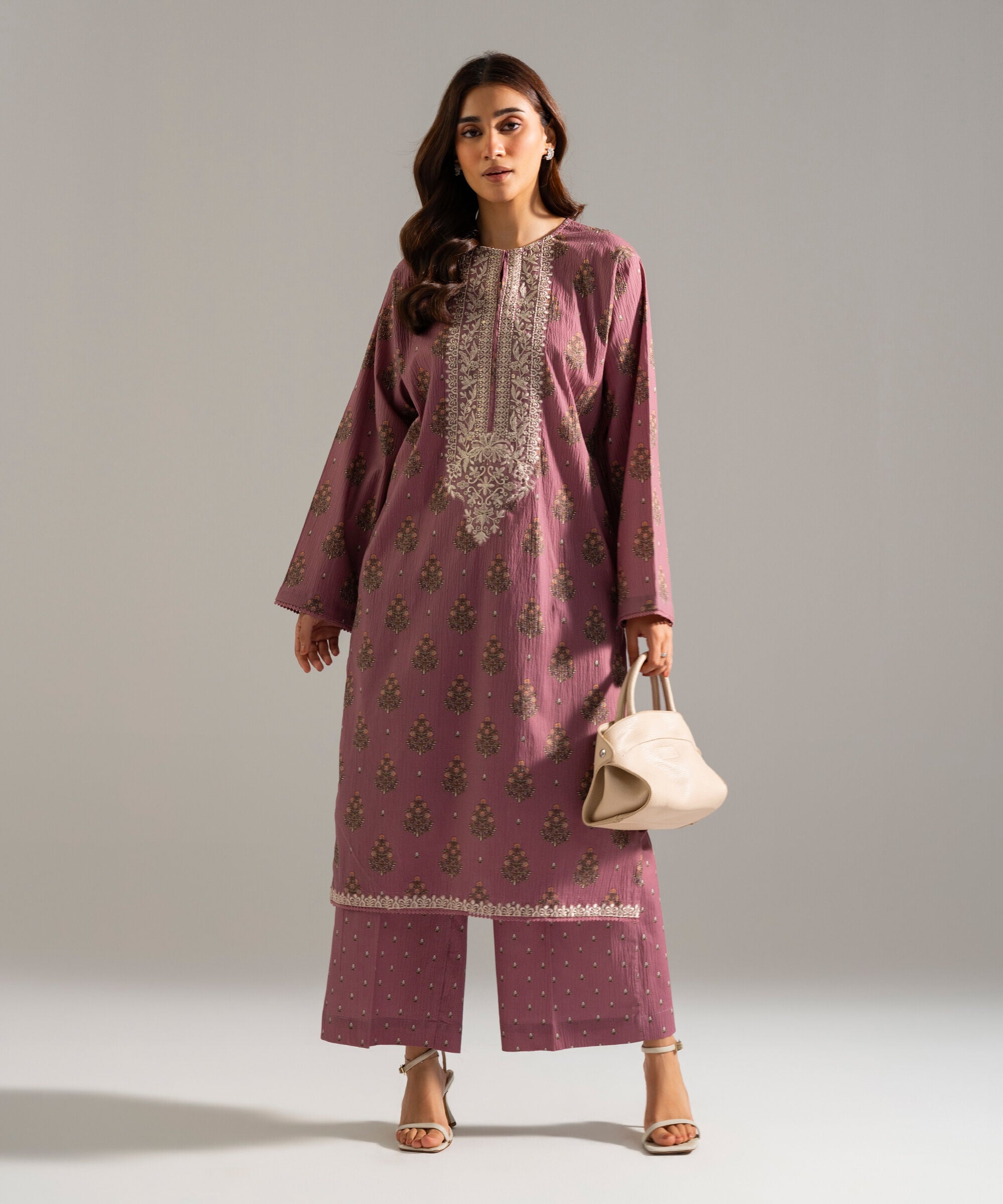 2 Piece - Embroidered Seersucker Suit PRW26SCWMV92