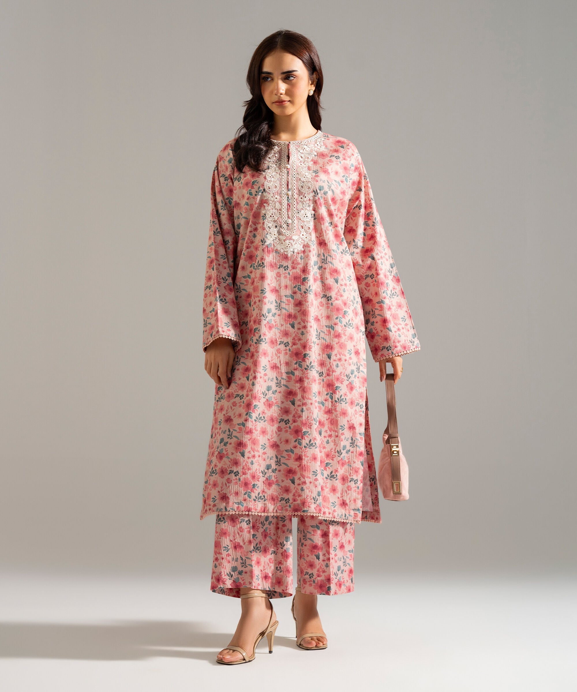 2 Piece - Embroidered Seersucker Suit PRW26SCWMV93