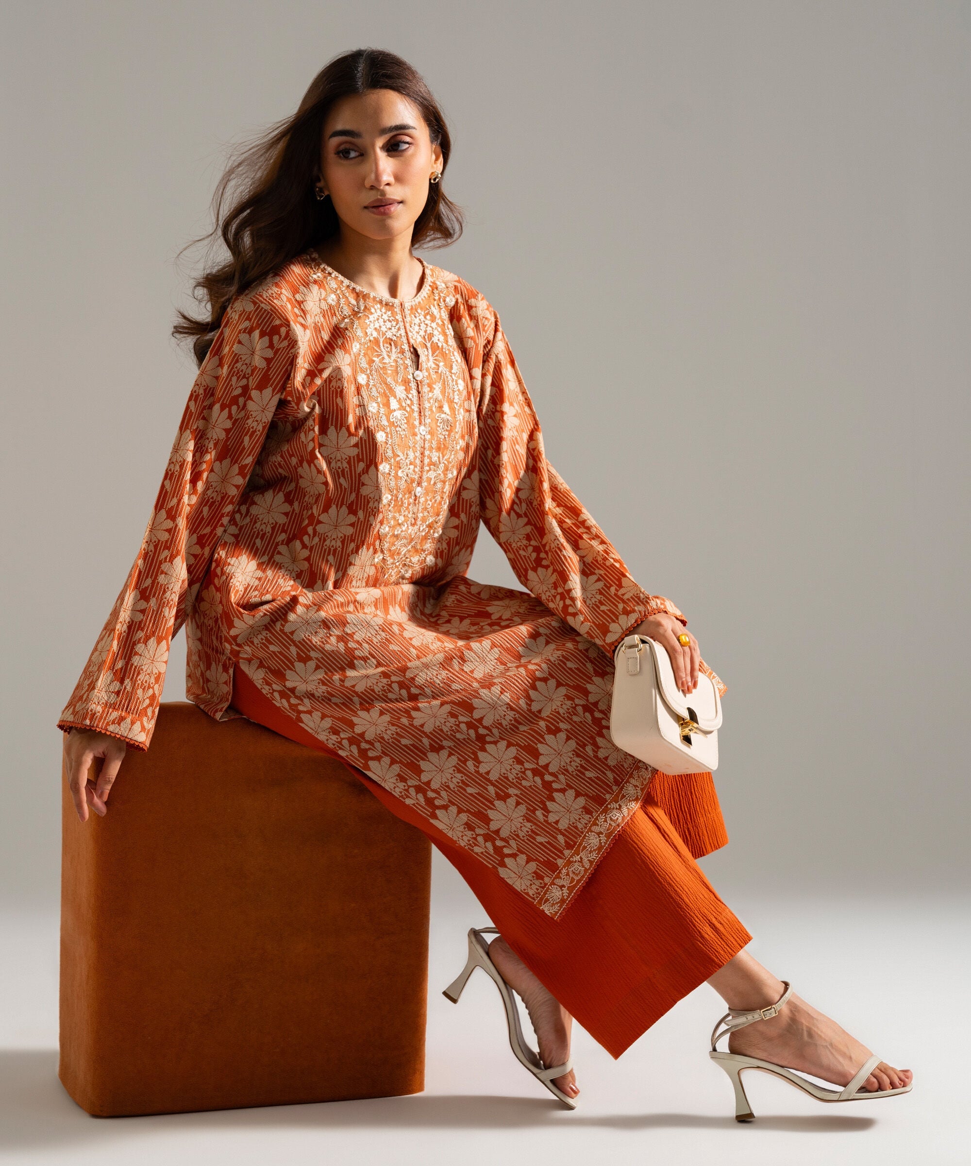 2 Piece - Embroidered Seersucker Suit PRW26SCWMV94