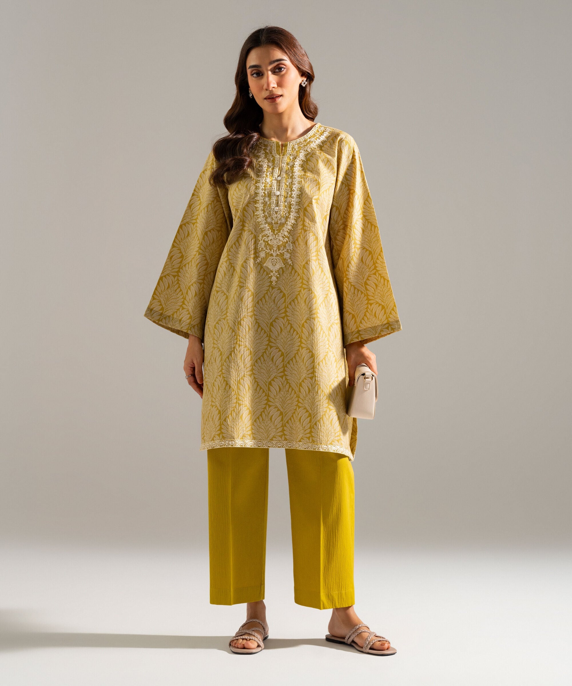 2 Piece - Embroidered Seersucker Suit PRW26SCWMV95