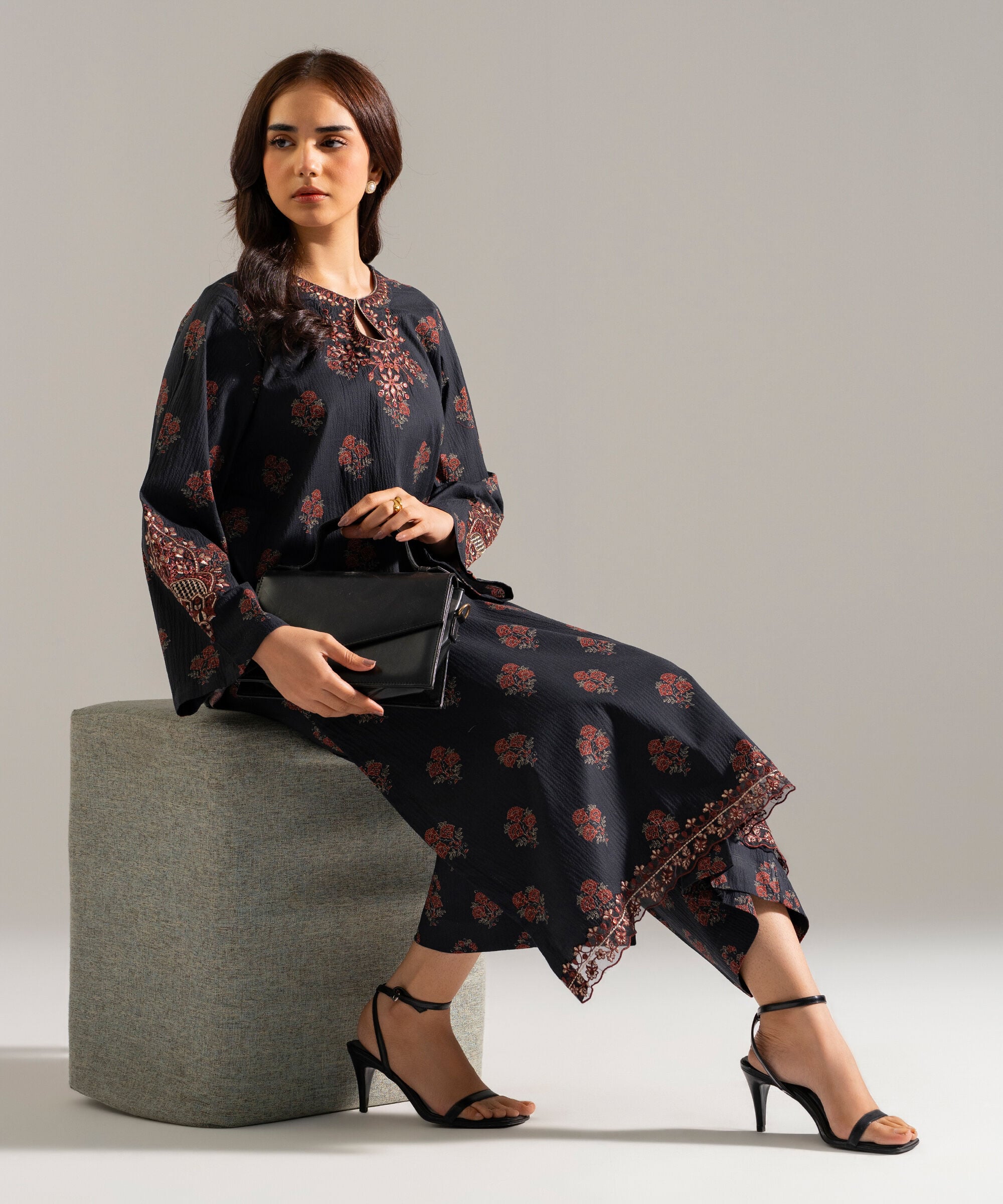 2 Piece - Embroidered Seersucker Suit PRW26SCWMV97