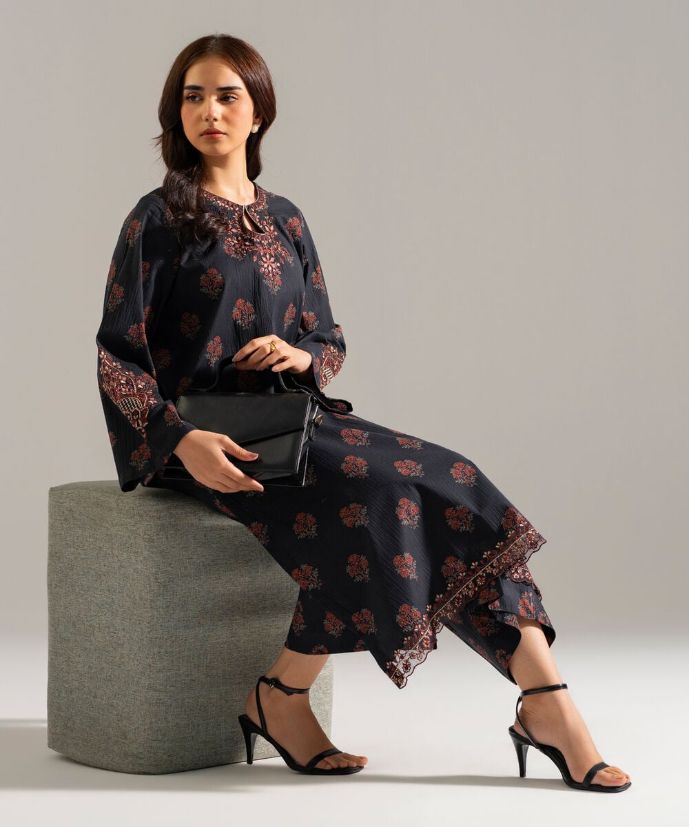 2 Piece - Embroidered Seersucker Suit PRW26SCWMV97