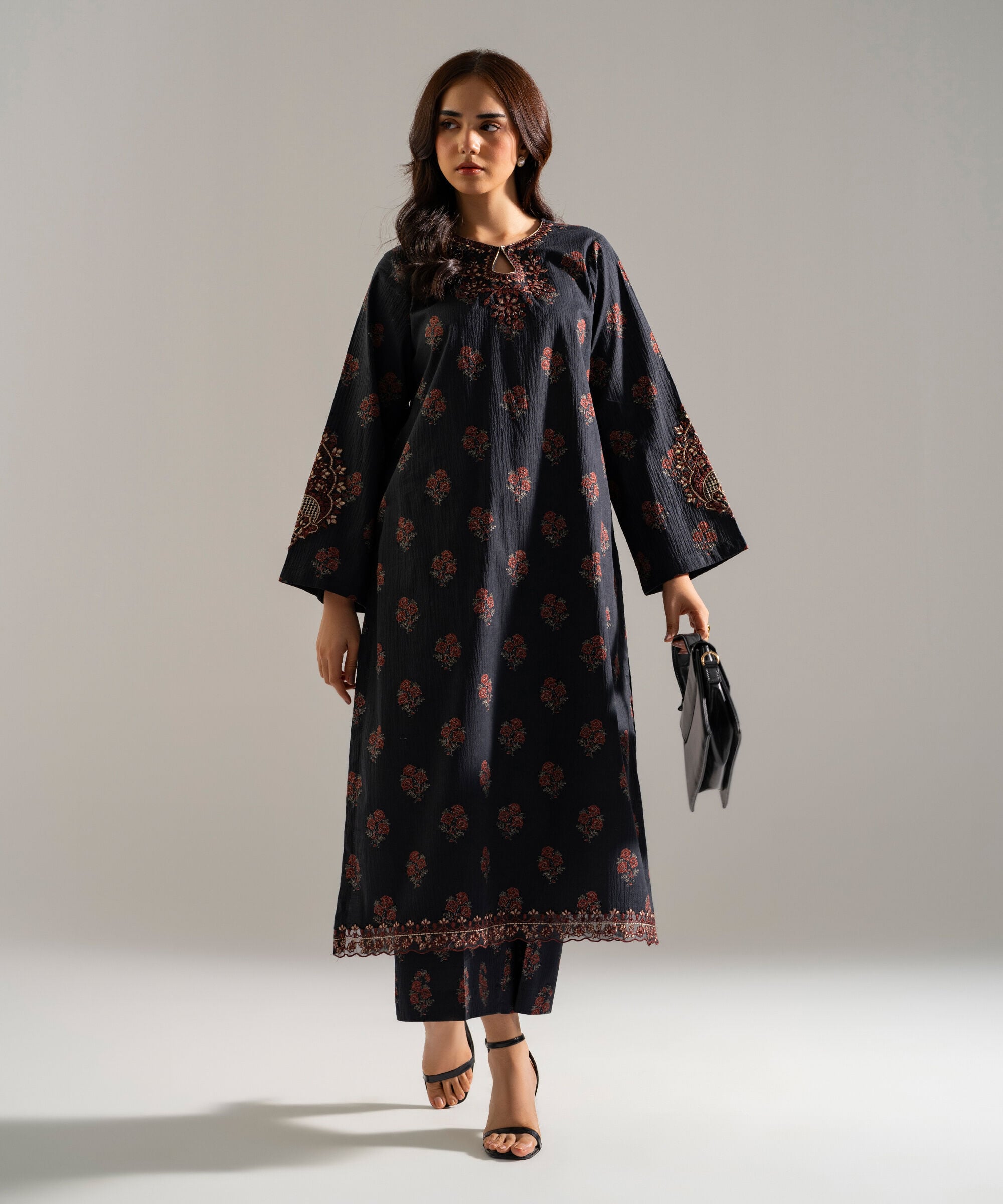 2 Piece - Embroidered Seersucker Suit PRW26SCWMV97