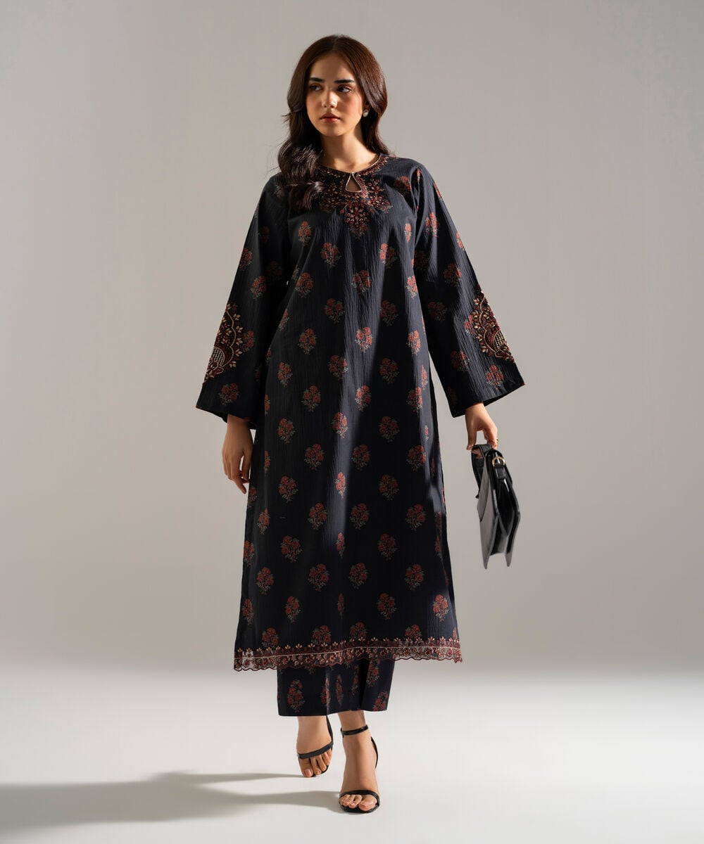 2 Piece - Embroidered Seersucker Suit PRW26SCWMV97