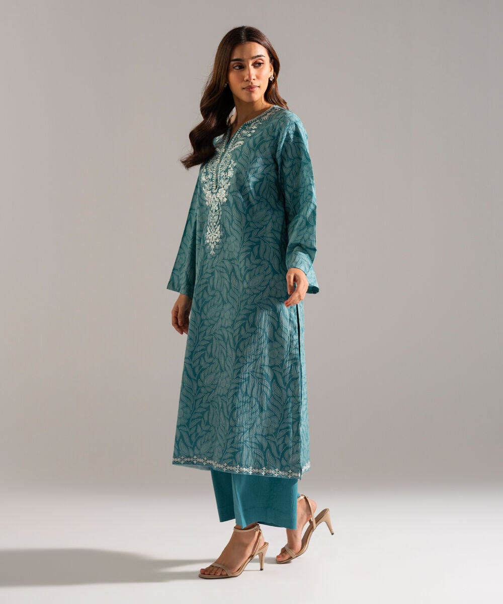 2 Piece - Embroidered Seersucker Suit PRW26SCWMV98
