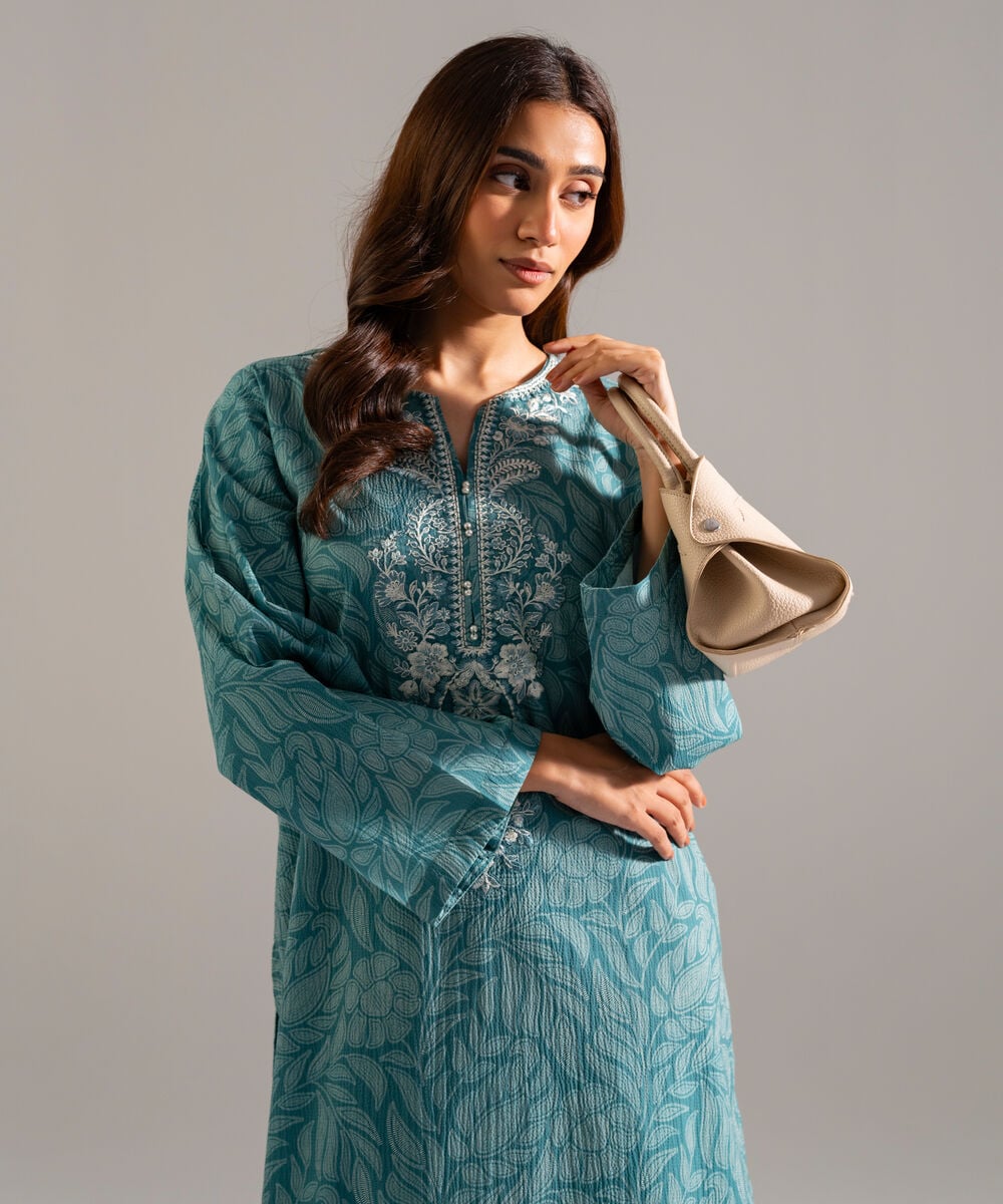 2 Piece - Embroidered Seersucker Suit PRW26SCWMV98