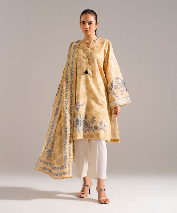Printed Zari Voile Dupatta