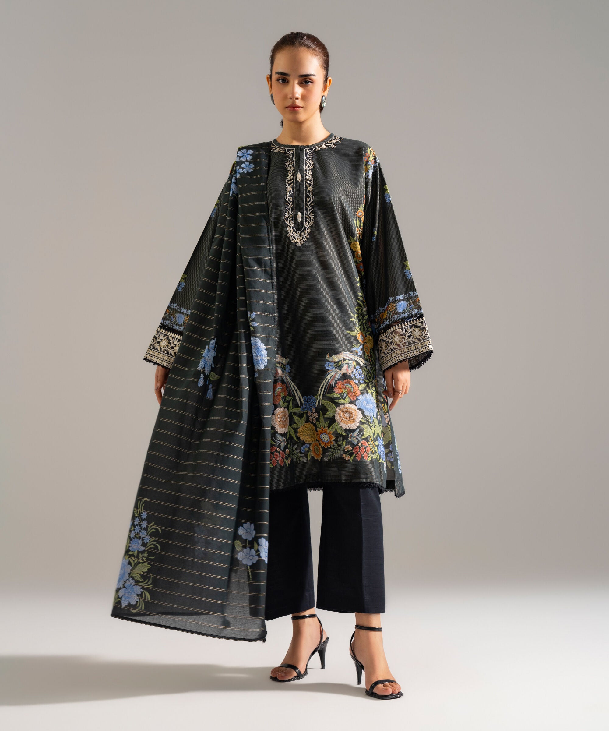 Printed Zari Voile Dupatta PRW26SMV921D