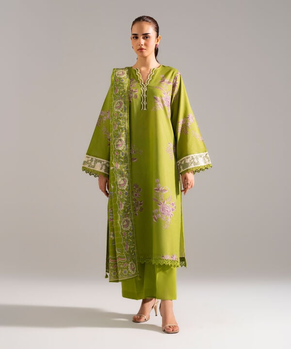 Printed Zari Voile Dupatta