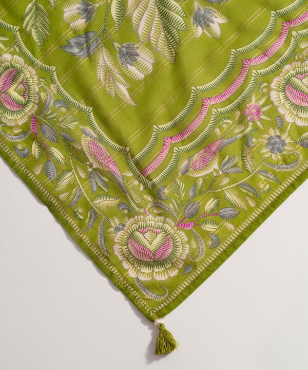 Printed Zari Voile Dupatta