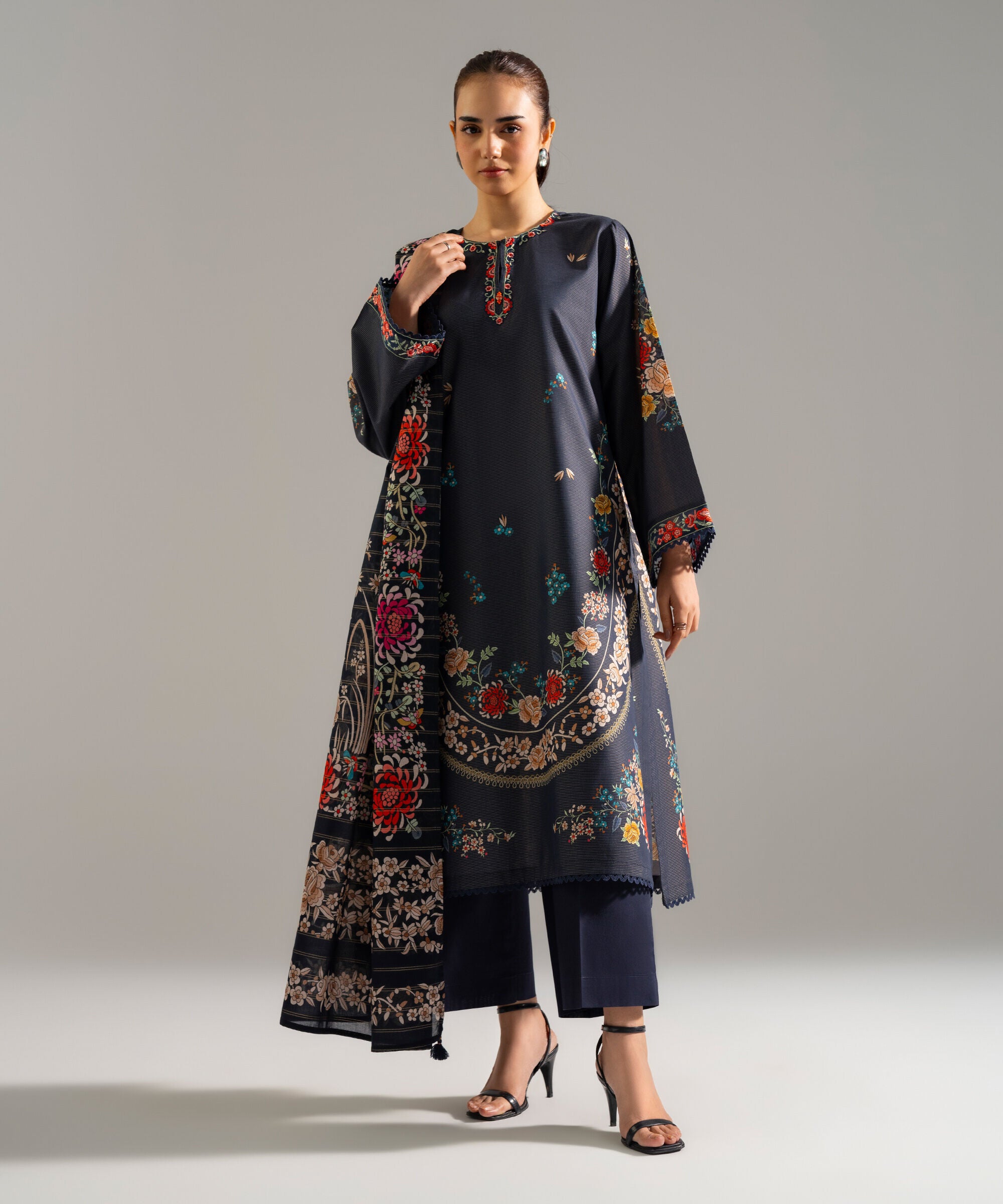 Printed Zari Voile Dupatta PRW26SMV923D