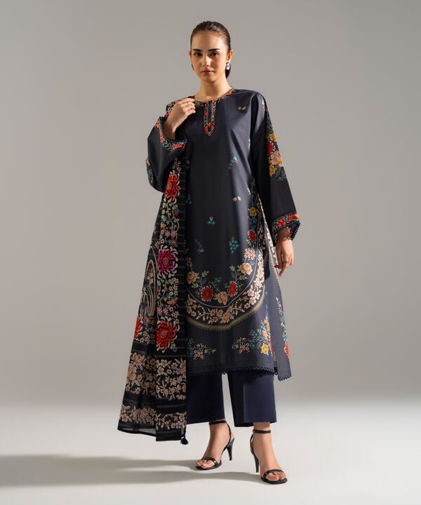 Printed Zari Voile Dupatta