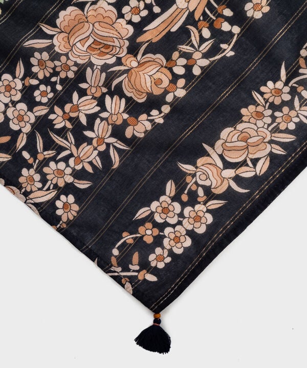 Printed Zari Voile Dupatta