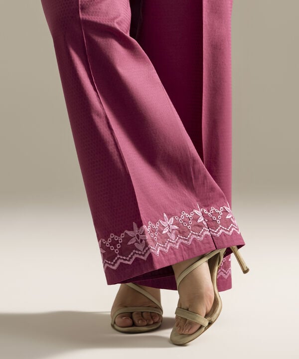 Embroidered Dobby Culottes
