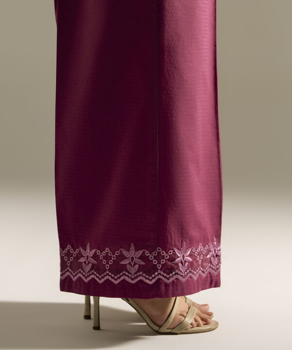 Embroidered Dobby Culottes