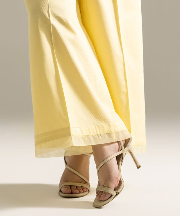 Solid Dobby Flared Pants